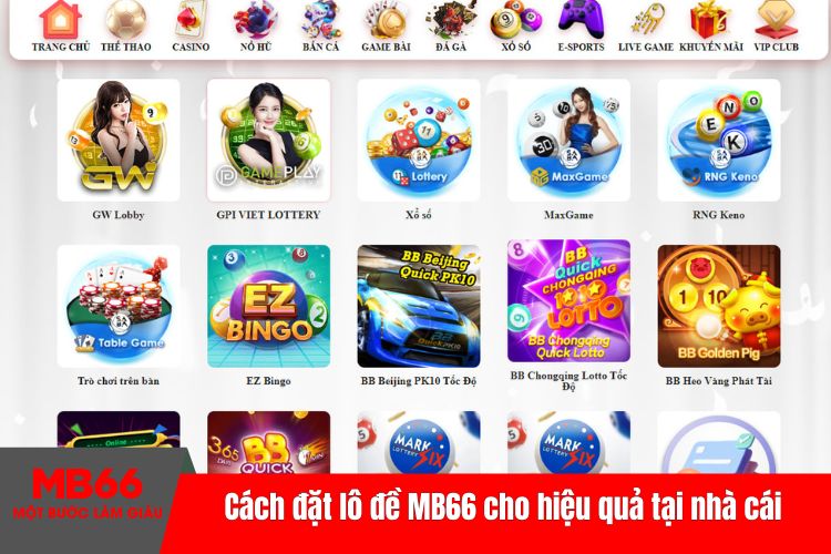 Cách đặt lô đề MB66 cho hiệu quả tại nhà cái