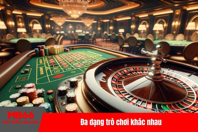 Đa dạng trò chơi khác nhau