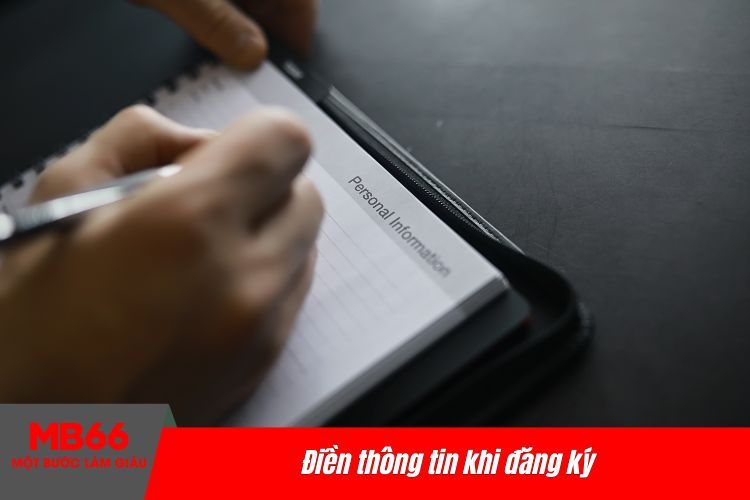 Điền thông tin khi đăng ký