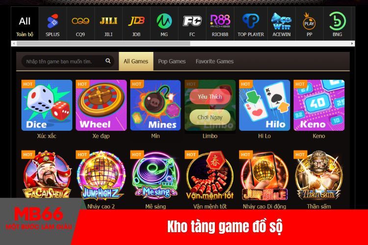 Kho tàng game đồ sộ